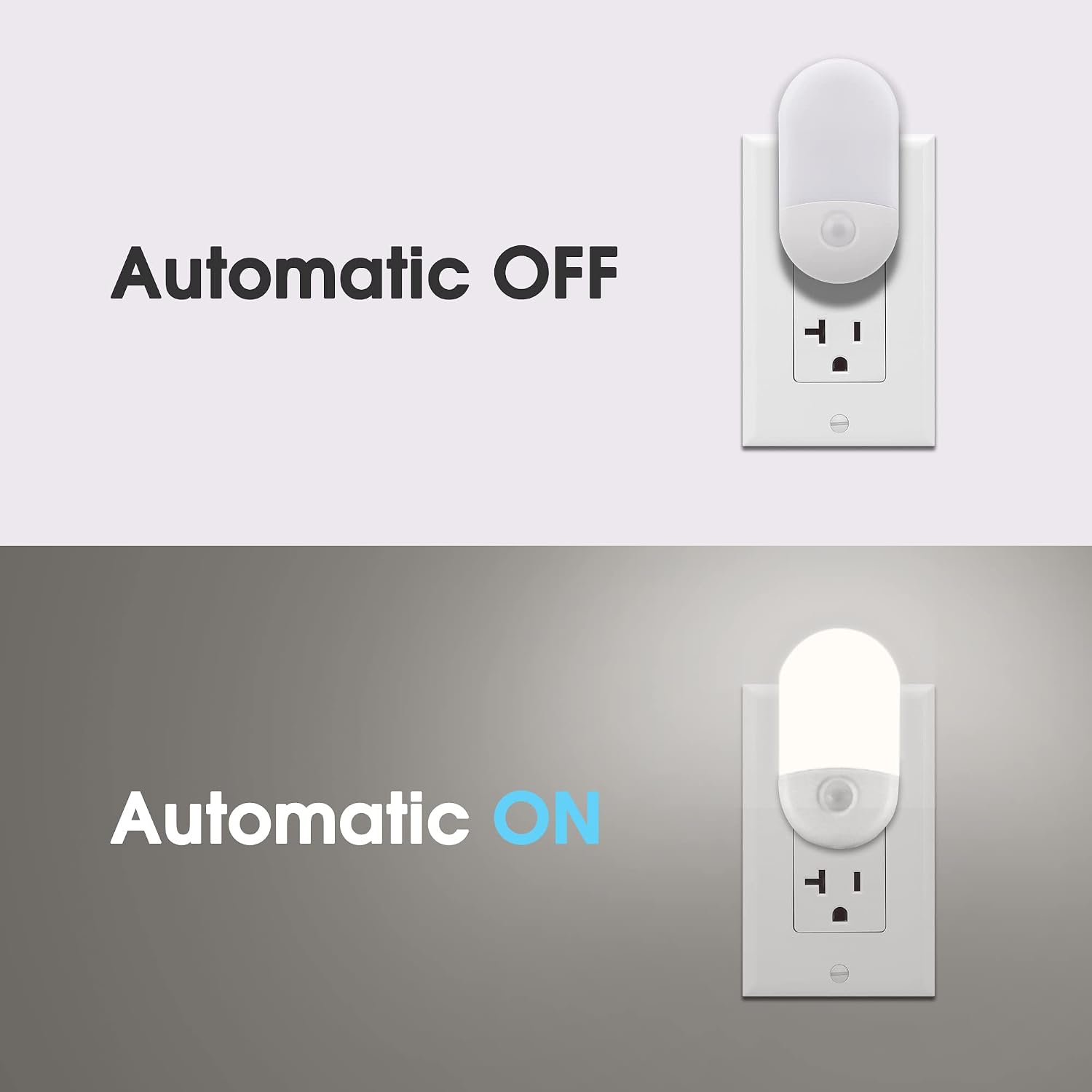 LOHAS Night Lights Plug into Wall [2 Pack], Auto Dusk to Dawn sensor, 0.6W Dimmable LED Nightlights, Daylight White 5000K, 30/60lm Small…