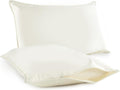 WhisperOrganics Organic Cotton Pillow Protector Queen Size - 100% Cotton GOTS Certified Pillow Case Protector with Zipper - Hypoallergenic…