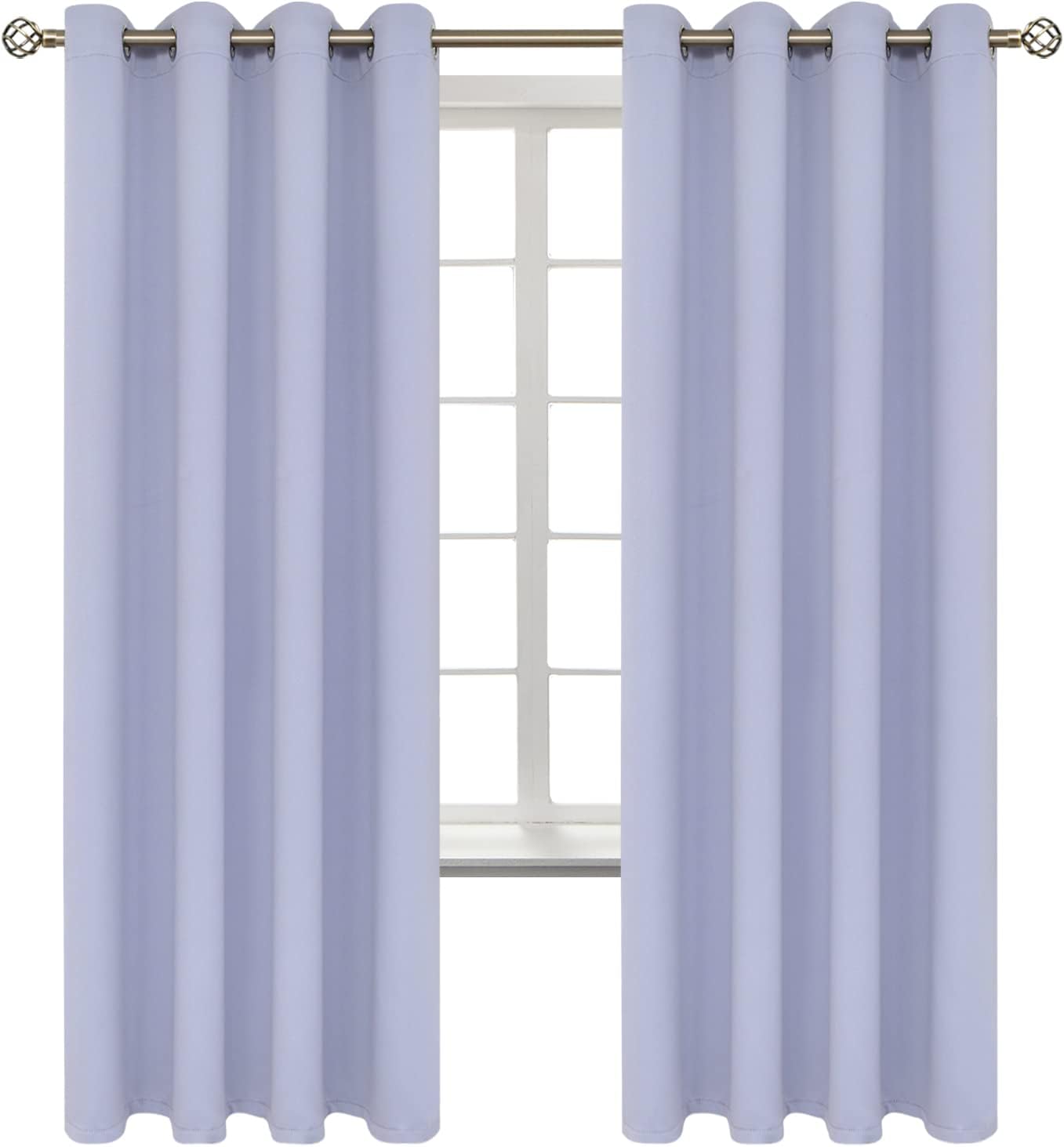 BGment Room Darkening Curtains 72 Inches Long - Grommet Thermal Insulated Drapes Window Treatment Curtains for Bedroom, 2 Panels, 52 x 72 I…
