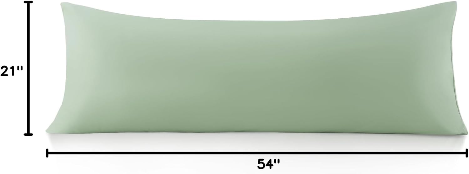 Oubonun 100% Cotton Body Pillowcase - 800 Thread Count/21x54, Moisture Absorbent and Breathable, Hotel Body Pillow Cover for All Seasons, S…