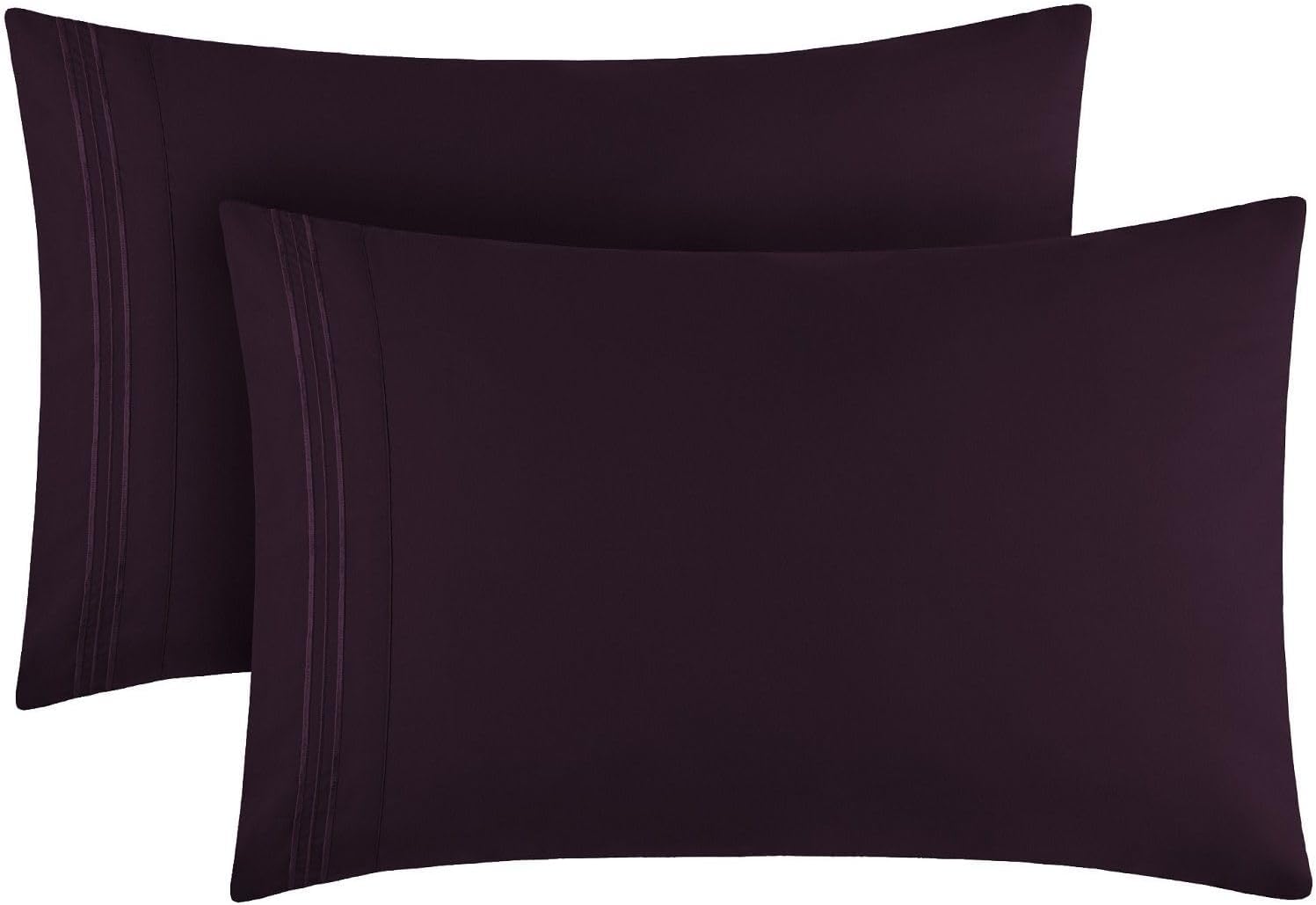 Mellanni Pillow Cases - Luxury, Extra Soft, Cooling Pillow Covers - 2 PC Iconic Collection Pillowcases - Envelope Closure (King 20" x 40",…