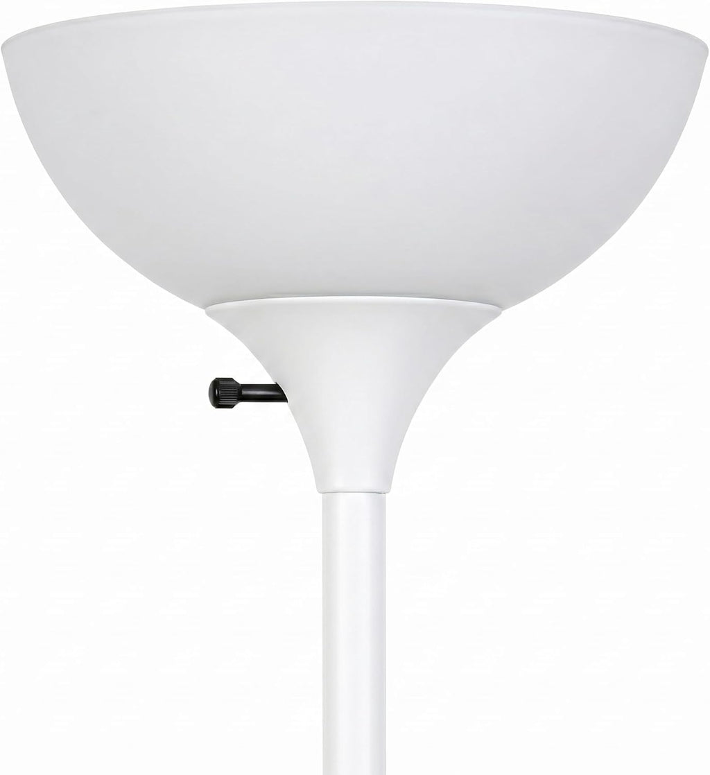Brightech Sky Dome Double – High Brightness Torchiere Floor Lamp with 2 Reading Lights for Living Rooms, Bedrooms – Replace Halogen…
