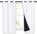 Nicetown 100% Blackout Curtains 54 inches Long, Double-Deck Completely Blackout Window Treatment Thermal Insulated Lined Drapes for Small W…