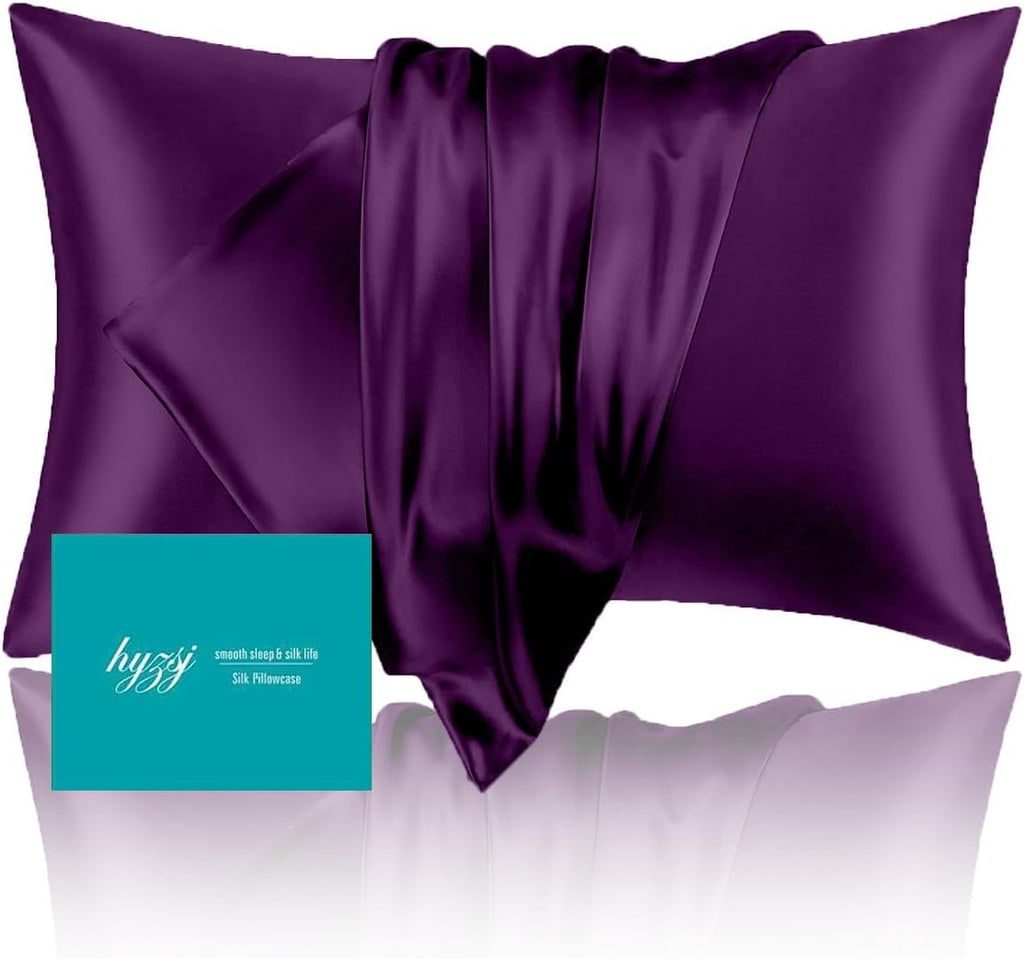 Mulberry Silk Pillowcase for Hair and Skin Standard Size 20"X 26" with Hidden Zipper, Softer Than Silk Pillow Cases Smooth Cooling Pillow…