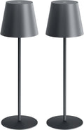 uuffoo 2 Pack Cordless Table Lamp Rechargeable 5000mAH Battery Operated Lights Touch Control LED Portable Desk Lamps 3 Color Dimming for…