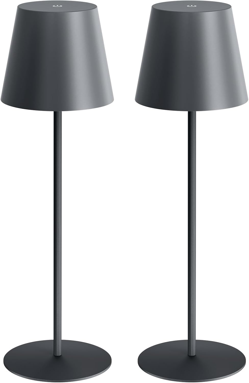 uuffoo 2 Pack Cordless Table Lamp Rechargeable 5000mAH Battery Operated Lights Touch Control LED Portable Desk Lamps 3 Color Dimming for…