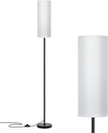 Fridekohome FRIDEKO HOME Floor Lamp with White Shade, Simple Design with Foot Pedal Switch, Small Tall Lamps for Living Room Bedroom Office…