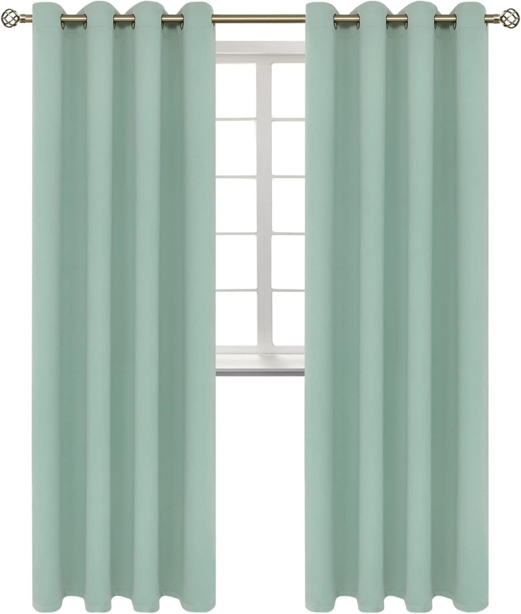 BGment Blackout Curtains - Grommet Thermal Insulated Room Darkening Bedroom and Living Room Curtains, Set of 2 Panels (52 x 108 Inch, Frost…