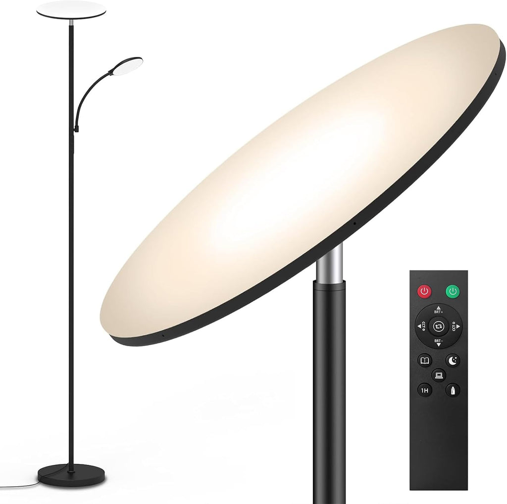 Marctronic Floor Lamps for Living Room, 44W/4500LM Super Bright 2 in 1 LED Floor Lamp with Remote, Stepless Dimmable, 69" Tall Standing Flo…