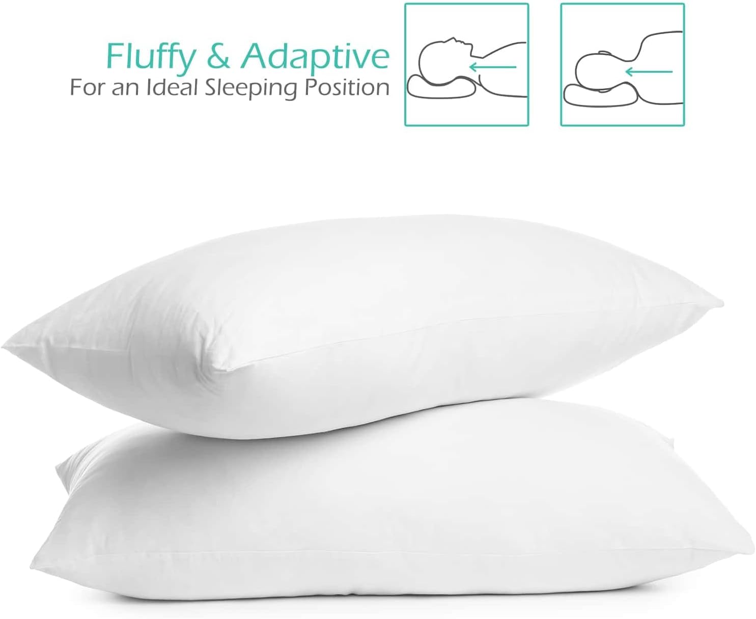 Nestl 2 Pack Toddler Pillow for Sleeping 13 x 18, Small Kids Pillow for Travel, Car, School, Nap, & Toddler Bed, Machine Washable Soft Cott…