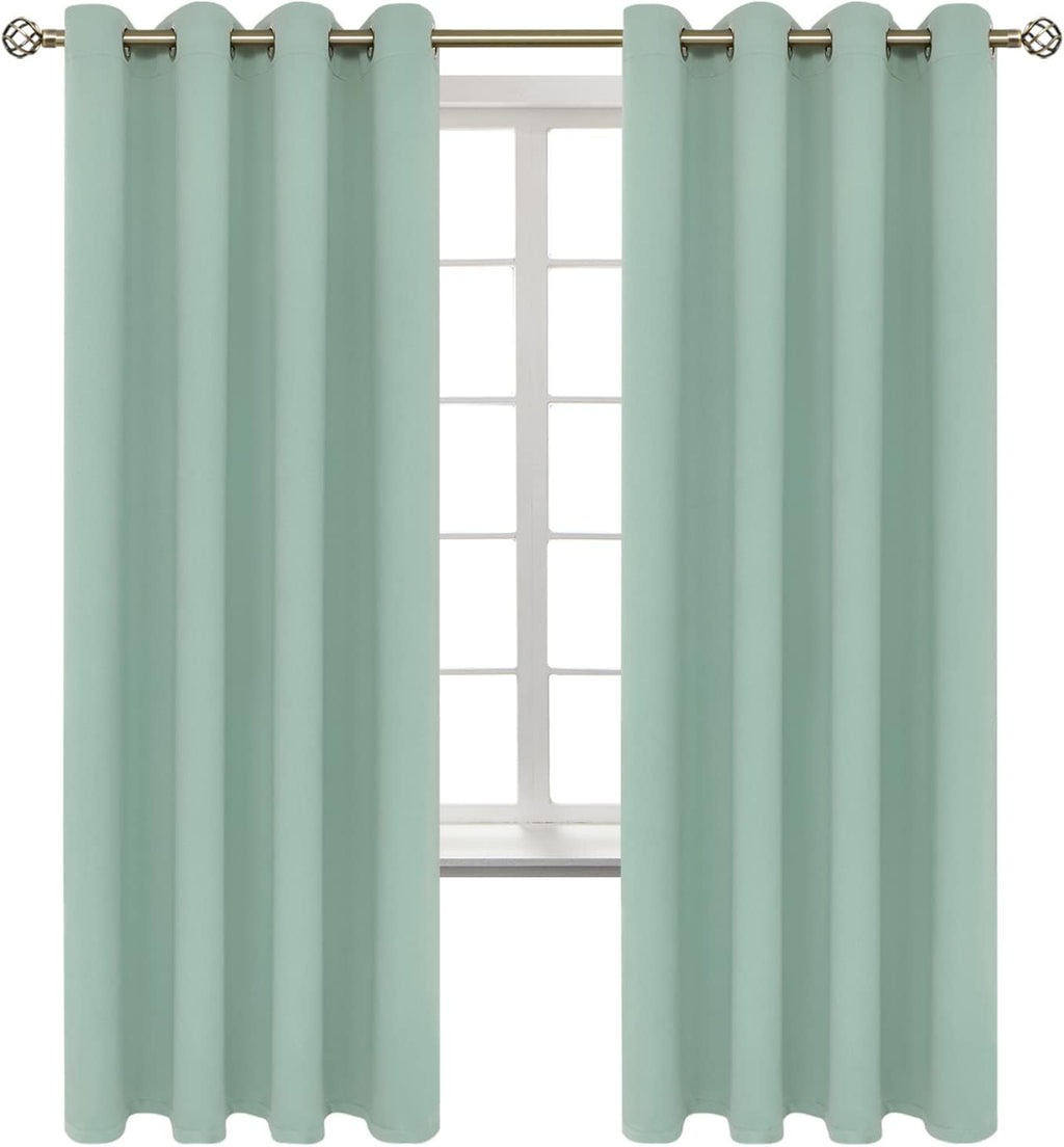 BGment Blackout Curtains - Grommet Thermal Insulated Room Darkening Bedroom and Living Room Curtains, Set of 2 Panels (52 x 72 Inch, Frosty…