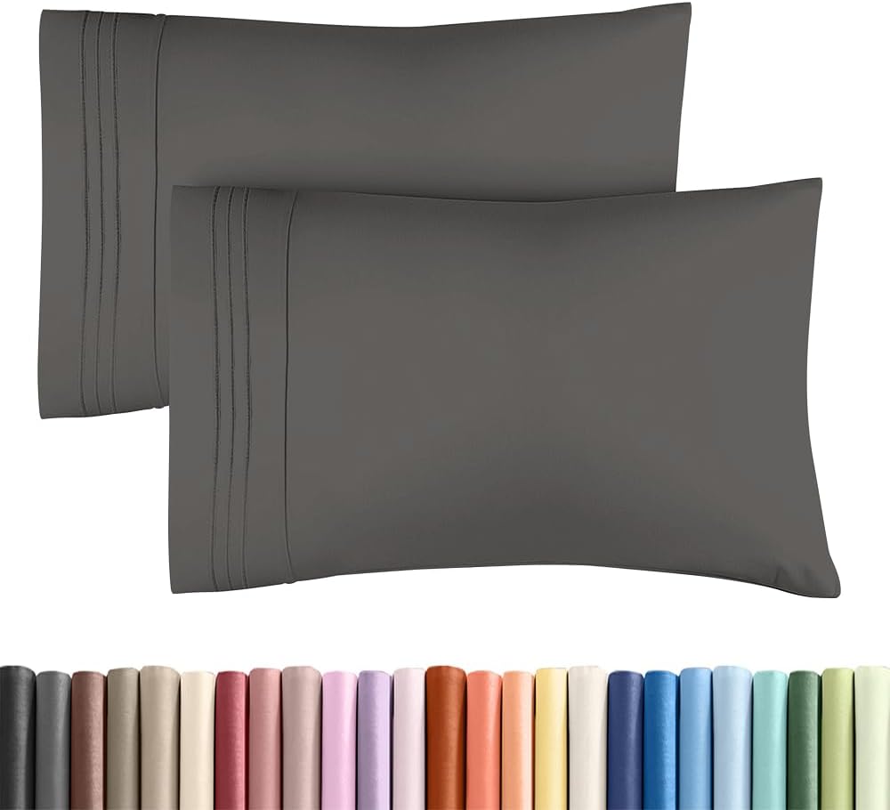King Standard Pillow Cases Set of 2 - Ultra-Soft Hotel Quality Pillowcase Covers - Comfy, Cozy & Fade Free - Wrinkle Resistant - Machine…