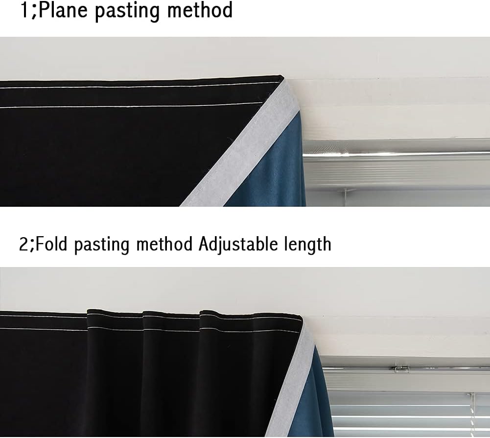 Jilron Autohesion Curtains for Windows, Bedroom Blackout Curtains for - Thermal Lnsulated No Drill Curtains Room Darkening Black Small Drape…