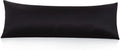 Leeden Body Pillow Cover, 100% Cotton, 800 Thread Count, Soft Breathable Long Pillow Case, Envelope Closure (Black, 21"x 54") Cotton Black