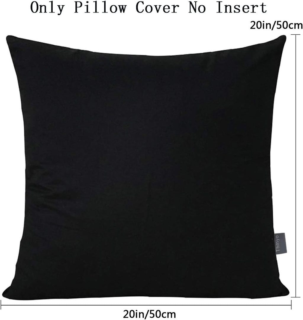 Thmyo 4-Pack 100% Cotton Comfortable Solid Decorative Throw Pillow Case Square Cushion Cover Sublimation Blank Pillow Covers DIY Pillowcase…