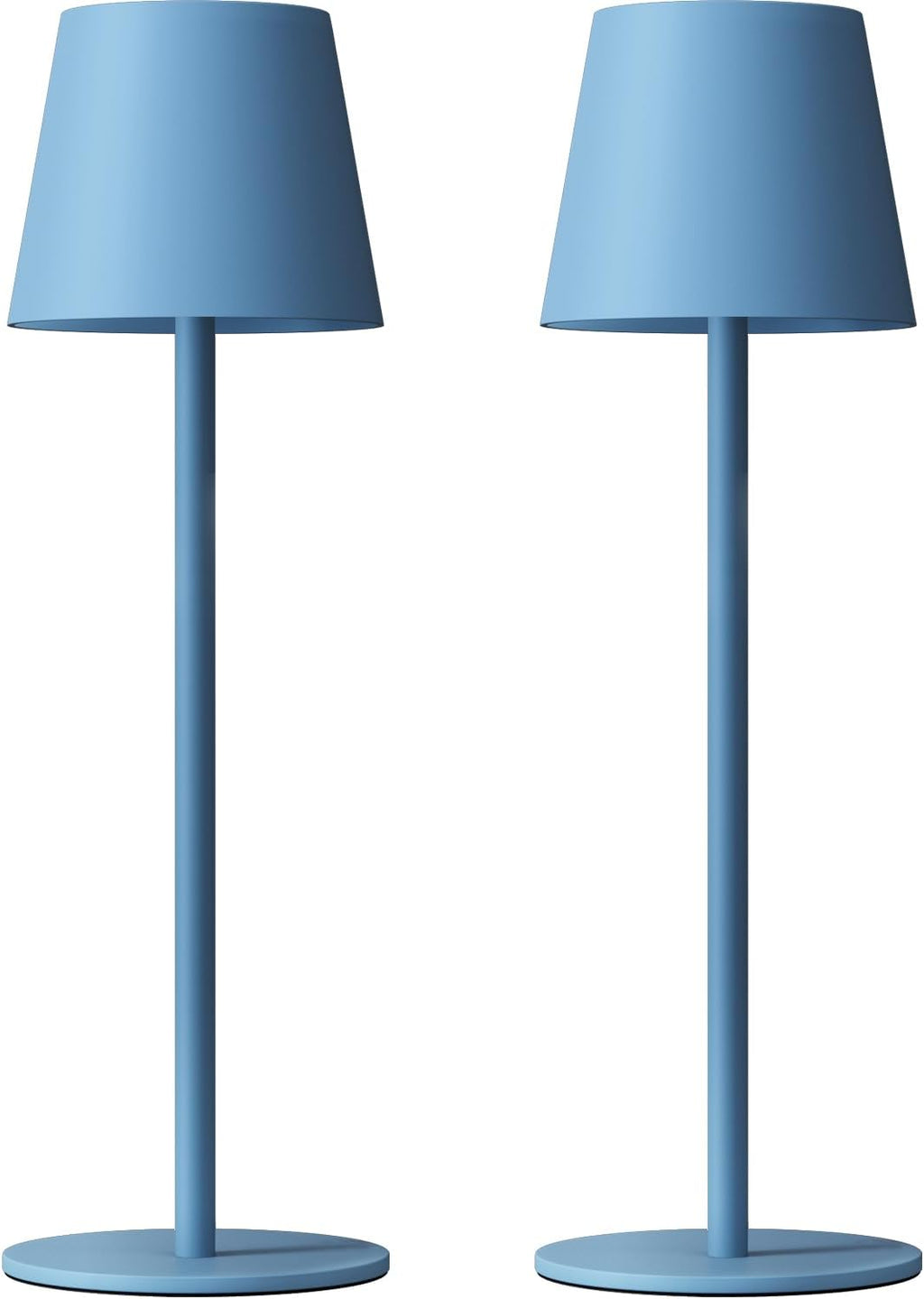 Kakanuo Cordless Table Lamp Rechargeable Blue - KK 2 Pack 5000mAH Battery Operated Lamp for Dining Table, 3 Color Stepless Dimming…
