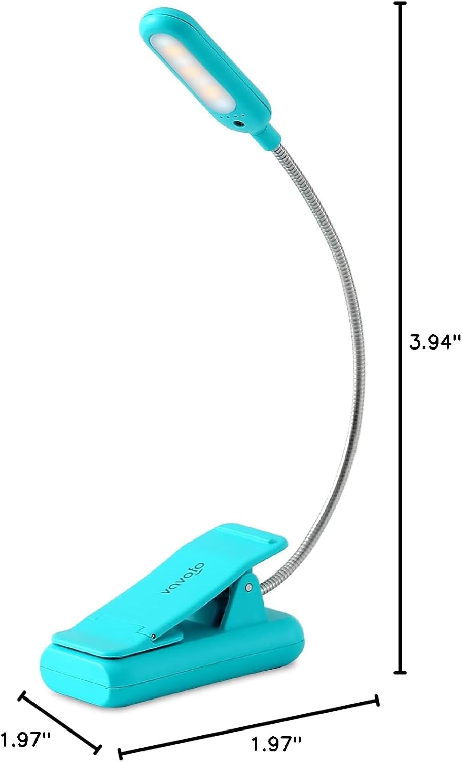 Vavofo Clip On Book Light for Bed Kids, 7 LED Reading Light with 9-Level Warm Cool White Daylight, Eye comfort Lamp with Power Indicator…