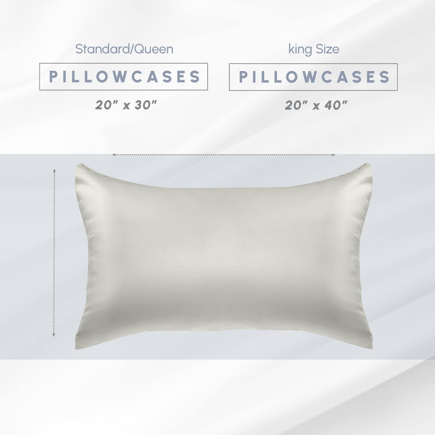 Elegantcomfort Elegant Comfort 4-Pack Cooling Viscose Satin Pillowcase Set with Hidden Zipper Closure, Silky Smooth for Hair and fabric…