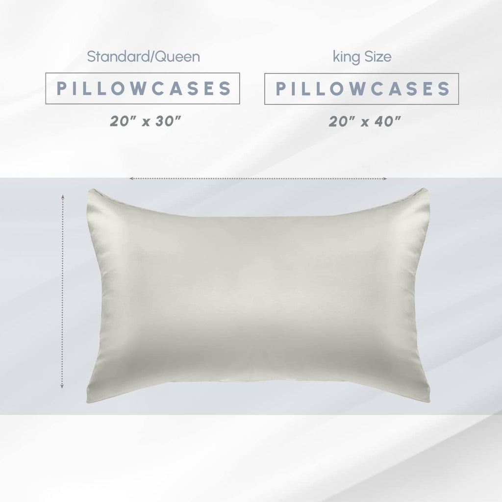 Elegantcomfort Elegant Comfort 6-Pack Cooling Viscose Satin Pillowcase Set with Hidden Zipper Closure, Silky Smooth for Hair and fabric…
