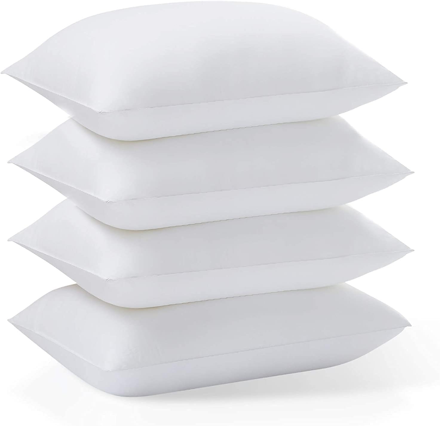 Acanva Basic Bed Pillow Soft Rest Cushion Stuffer for Sleeping, King, White 4 Count