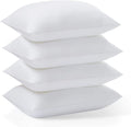 Acanva Basic Bed Pillow Soft Rest Cushion Stuffer for Sleeping, Queen, White 4 Count