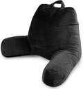 Milliard Reading Pillow with Arms, Black, Cozy Shredded Memory Foam Back Pillow for Bed Sitting Up - Sit Up Backrest Support for Reading…