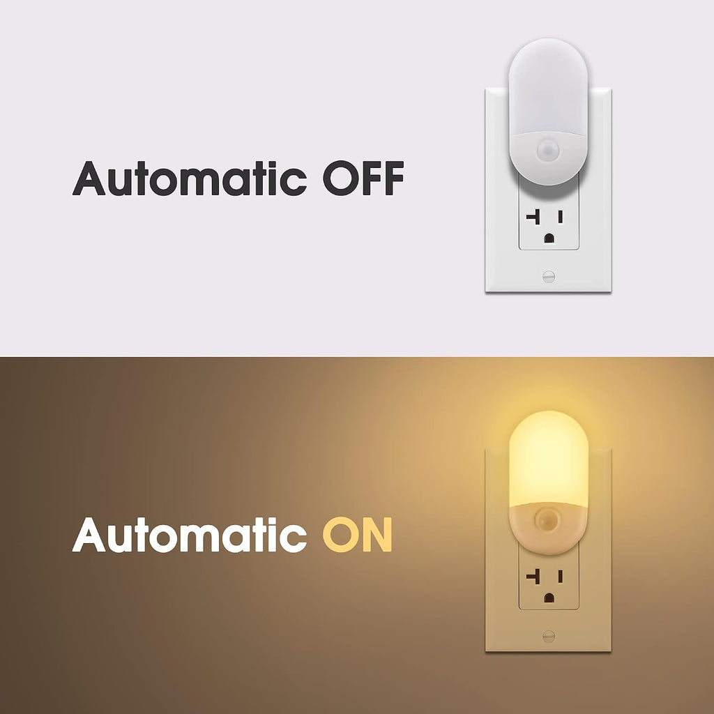 L LOHAS LED Night Lights Plug into Wall, [2 Pack] LED Dimmable Night Light with Light Sensors, 30/60LM Adjustable Brightness Nightlights…