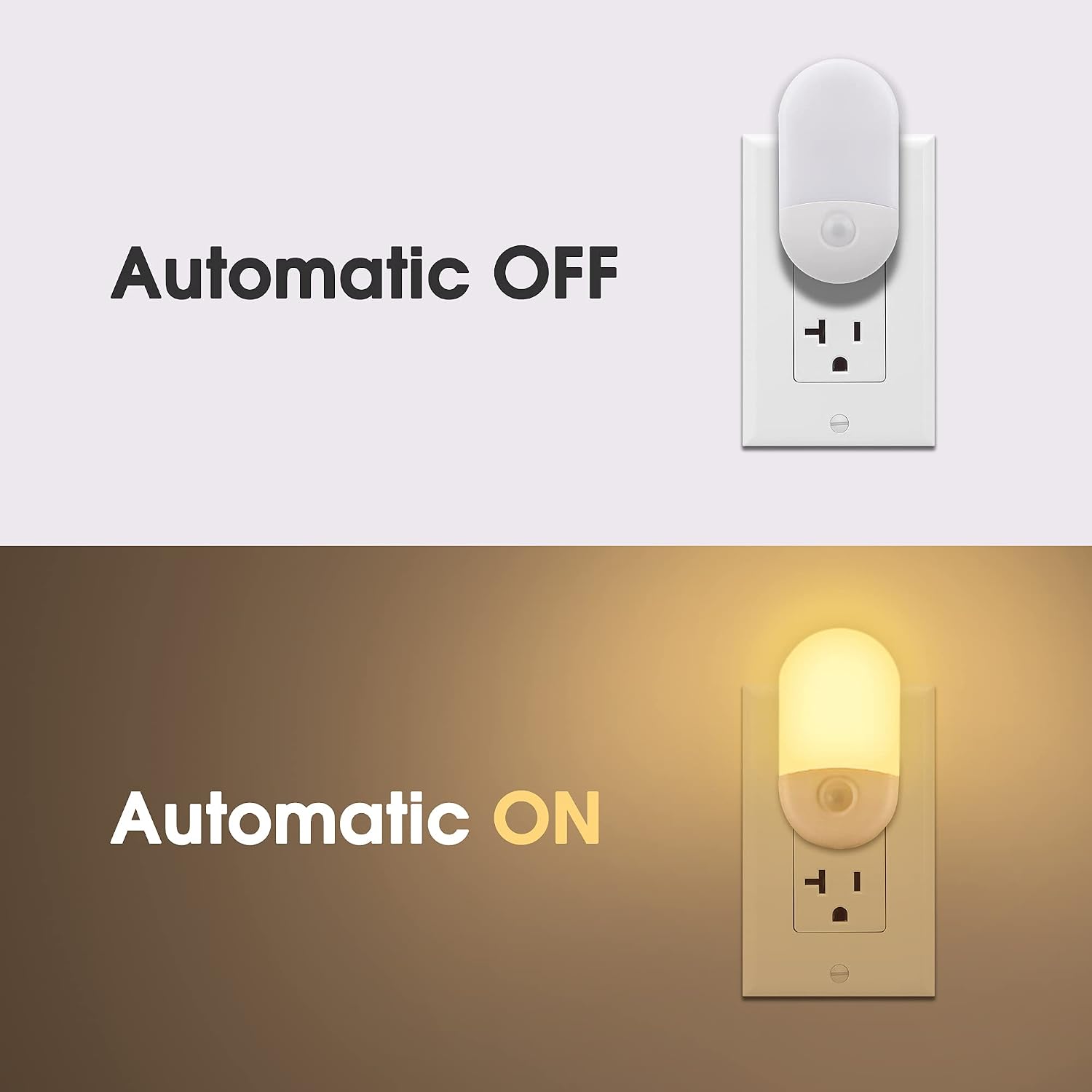 L LOHAS LED Night Lights Plug into Wall, [2 Pack] LED Dimmable Night Light with Light Sensors, 30/60LM Adjustable Brightness Nightlights…