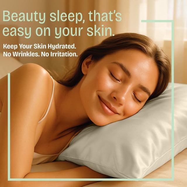 Blissford Satin Pillowcase with Zipper, for Hair and fabric comfort, Feels Soft and Cool Like a Silk Pillowcase, Satin Pillow Cases 2…