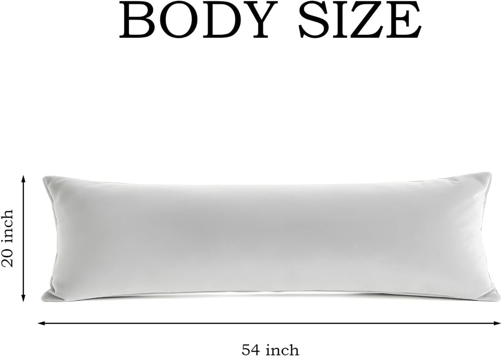 QJFabricCO Q&J Fabric Co. Body Pillow Pillowcase Set of 2, Brushed Microfiber 20x54 Pillow Cases, Soft, Wrinkle-Free, Fade-Resistant, Pillow…