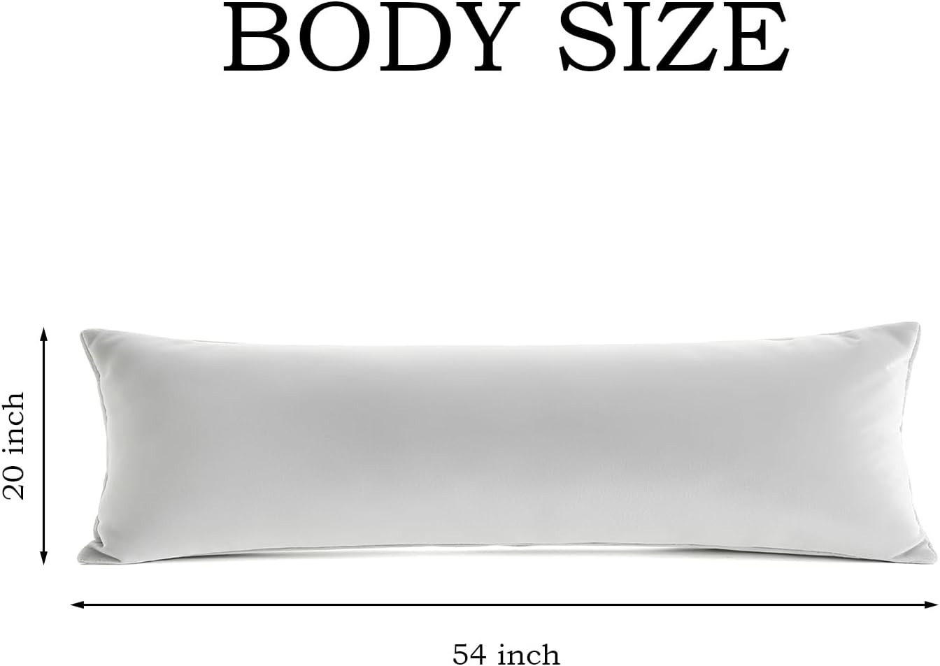QJFabricCO Q&J Fabric Co. Body Pillow Pillowcase Set of 2, Brushed Microfiber 20x54 Pillow Cases, Soft, Wrinkle-Free, Fade-Resistant, Pillow…