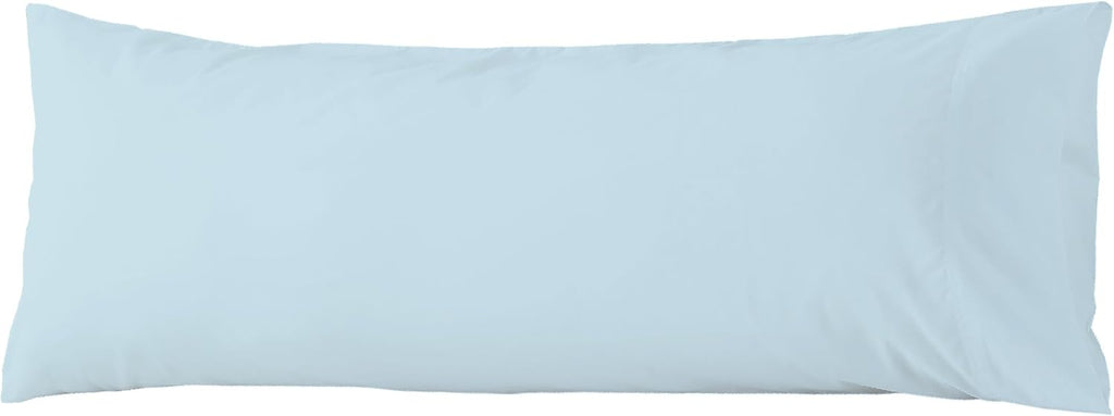 WhatsBedding Body Pillow Cover Cotton Fabric, Long Pillowcase Breathable & Skin-Friendly, Envelope Closure - Light Blue (20x54 inch) Cotton…