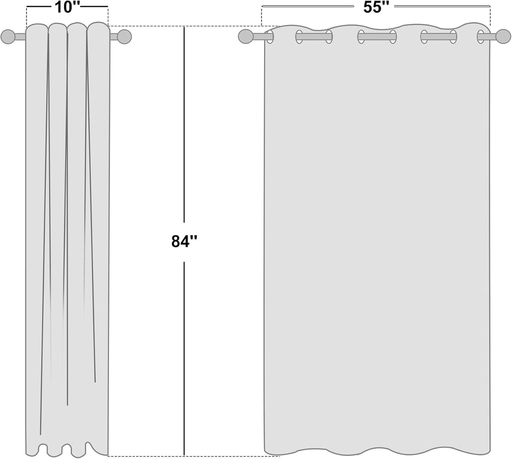 NICETOWN Coffee Vintage Linen 100% Blackout Curtains for Living Room, Thermal Insulated Curtains 84" Long, Noise Reducing Window…