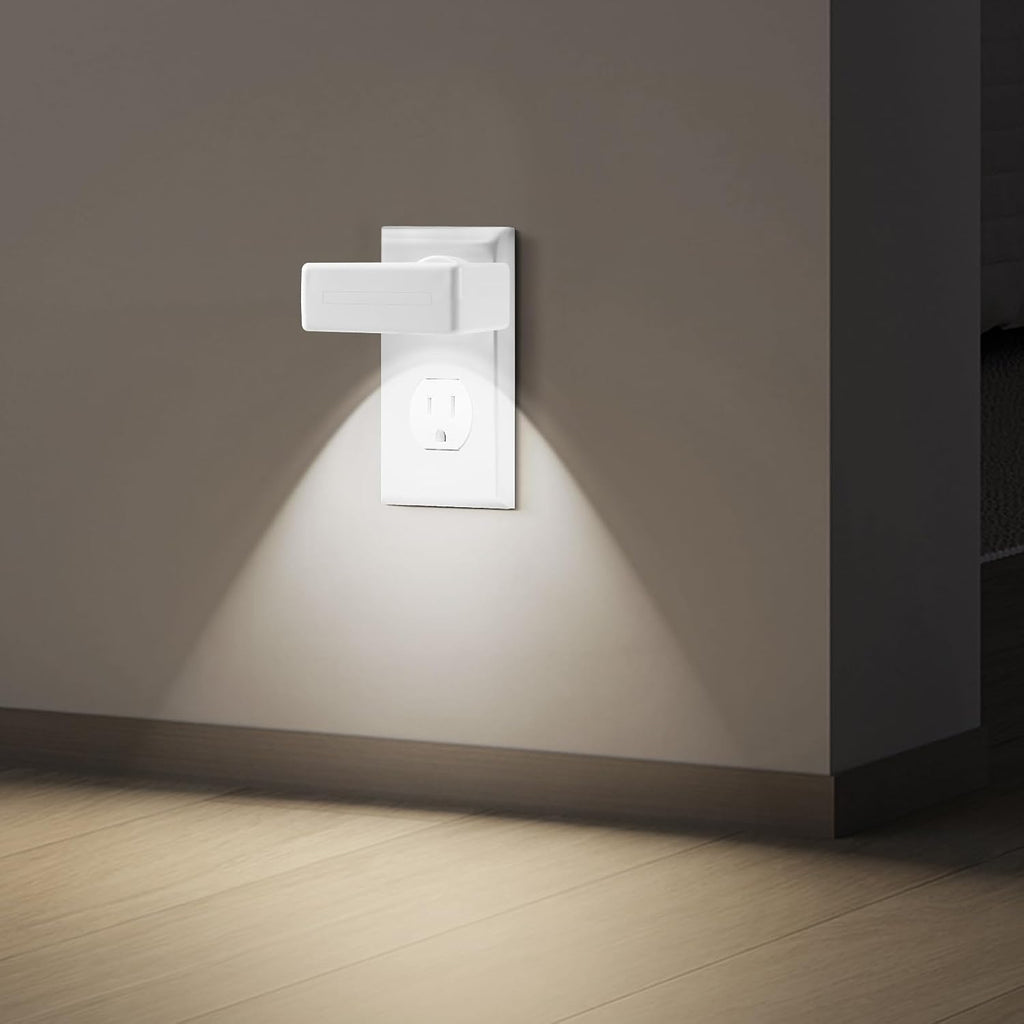 GODUORA 4-Pack LED Night Light Plug in with Adjustable 180° Swivel Head, Dusk to Dawn Auto On/Off, Daylight 5000K 100LM, for Kitchen…
