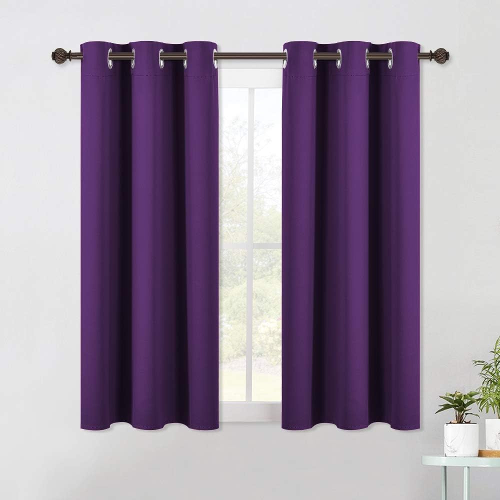 NICETOWN Blackout Curtain Panels for Kids Adult Room, Triple Weave Home Decoration Thermal Insulated Solid Ring Top Blackout…