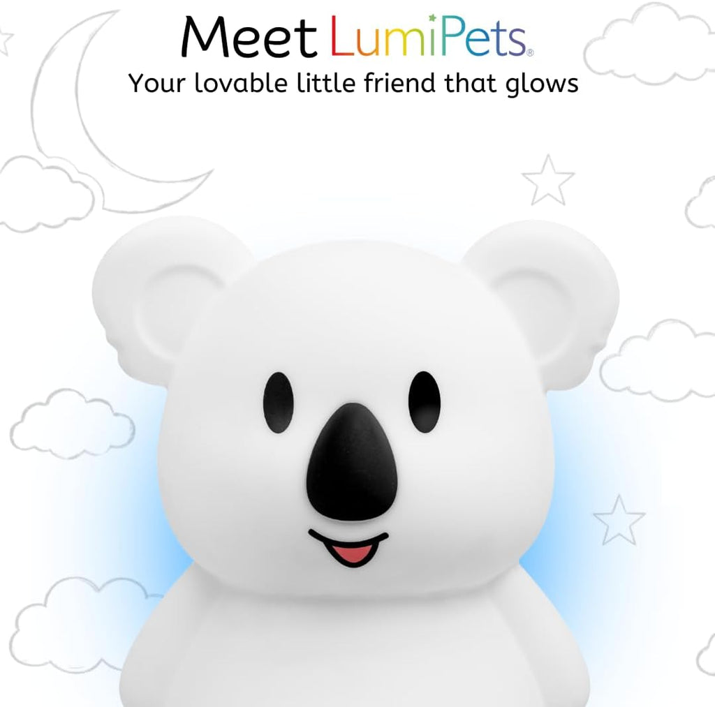 LumiPets Keith the Koala Squishy Night Light for Kids | Silicone Lamp with Tap & Remote Control | Rechargeable, 9 Color Changing Animal…