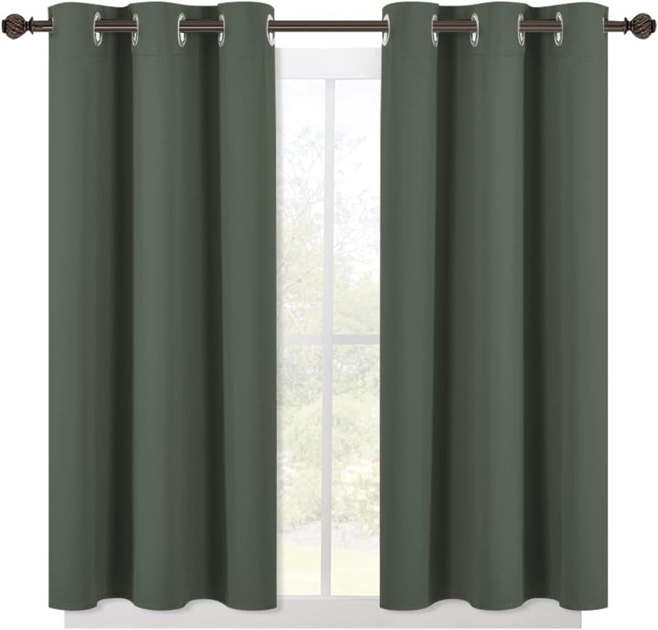 NICETOWN Short Blackout Curtains Noise Reducing, Thermal Insulated and Privacy Room Darkening Drape Panels for Boy's Guest Room Door…