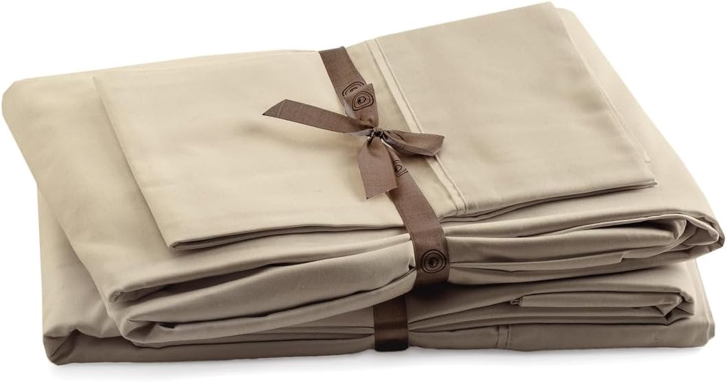 Perupima Peru Pima 415 Thread Count Percale Queen Sheet Set - 100% Peruvian Pima Cotton, 4 Piece (Flat, Fitted, 2 Pillowcases) - Cooling, C…