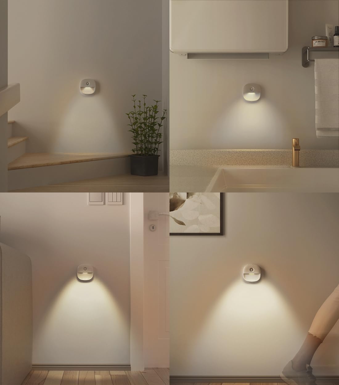 Lyridz Rechargeable Night Light, Motion Sensor Battery Nightlights, Mini Stick-on LED Closet Light, 1-20LM Dimmable Brightness for…