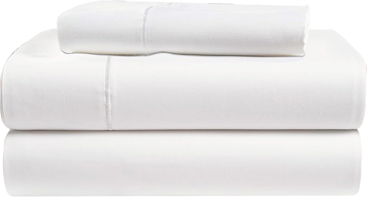 Ambra Linens 100% Organic Cotton Sheets - 3 PC Twin XL Sheet Sets - Soft, Comfy, Breathable & Cooling Bedding Set - Deep Pockets, Easy-Fit,…