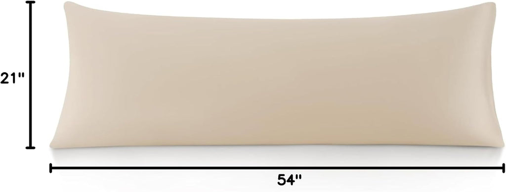 Oubonun 100% Cotton Body Pillowcase - 800 Thread Count/21x54, Moisture Absorbent and Breathable, Hotel Body Pillow Cover for All Seasons, B…