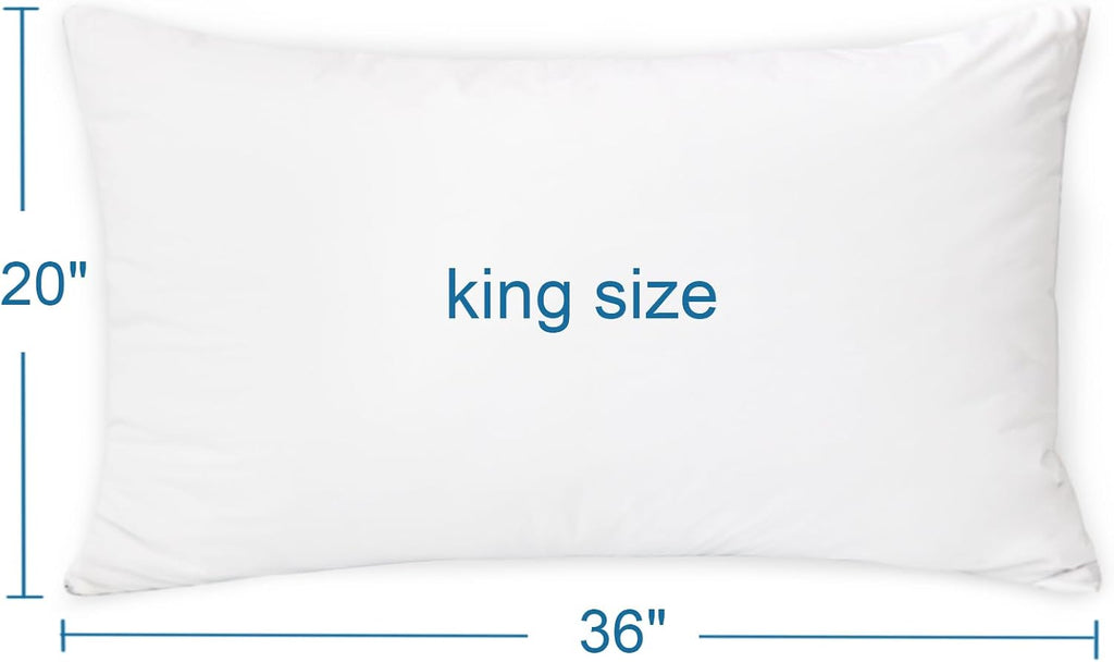 4 Pack Pillow Protectors with Zipper King Size Breathable & Noiseless Pillow Protector 100% Waterproof Pillow Cases 20''×36'' White…