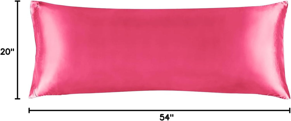 Bedelite Satin Body Pillow Cover, Super Soft and Cooling Body Pillow Pillowcase for Hair and Skin, Breathable Silky Full Long Pillowcase Co…