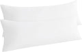Ntbay Body Pillow Cases Set of 2, 2 Pack Brushed Microfiber 20x54 Pillow Cases, Soft, Wrinkle, Fade, Stain Resistant White Pillow Cases wit…