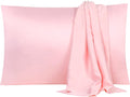 uxcell 2 Pack Silk Satin Pillowcase for Hair and Skin, Cool, Silky, Soft Breathable Pillow Cases King Size 20x36 Inch Sateen Pillowcase Pin…