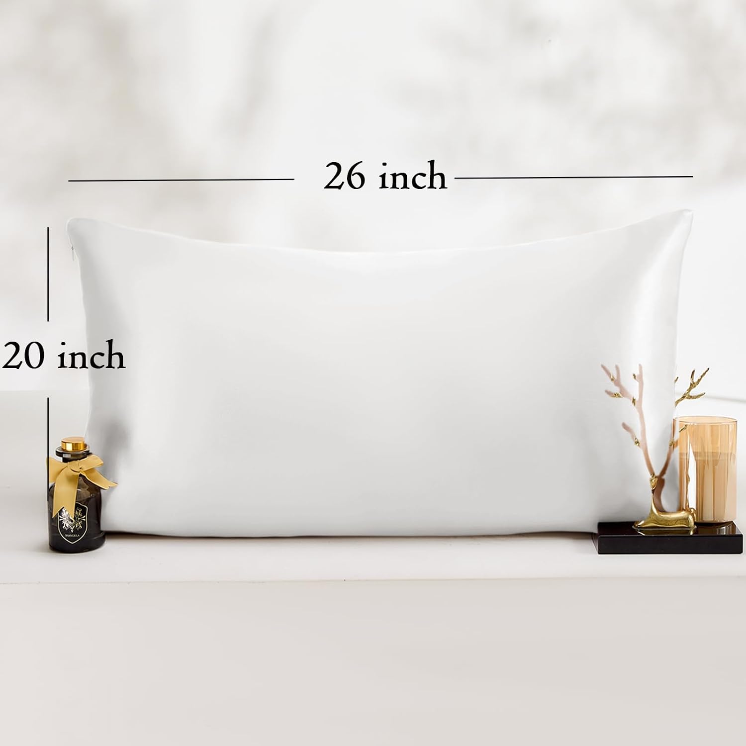 Vielit Standard Satin Pillowcase for Hair 2pc, Similar to Silk Pillow Cases, Easier comfort Than Silk Pillowcase, Gifts for Women Men, Cream…