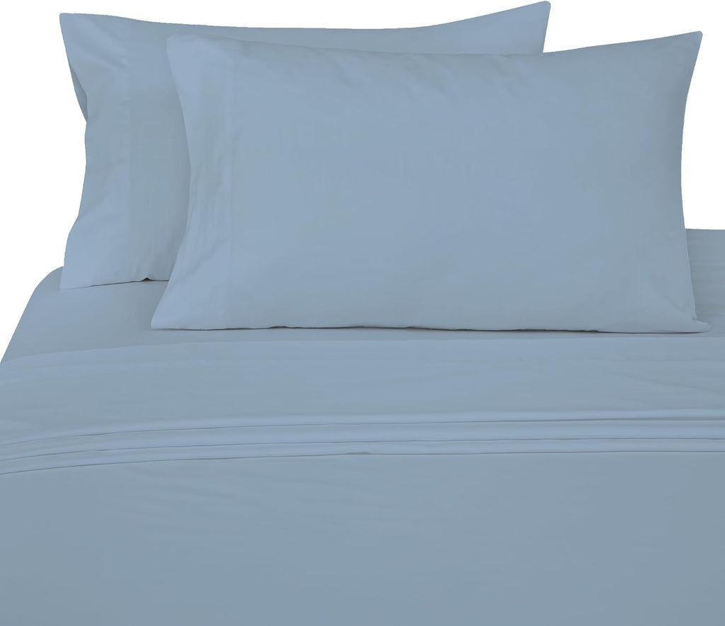 Royalelinens ROYALE LINENS 300 Thread Count Cotton Sateen Sheet Set - 4 Piece Full Bed Sheets - 1 Fitted, 1 Flat & 2 Pillow Cases - Soft Co…