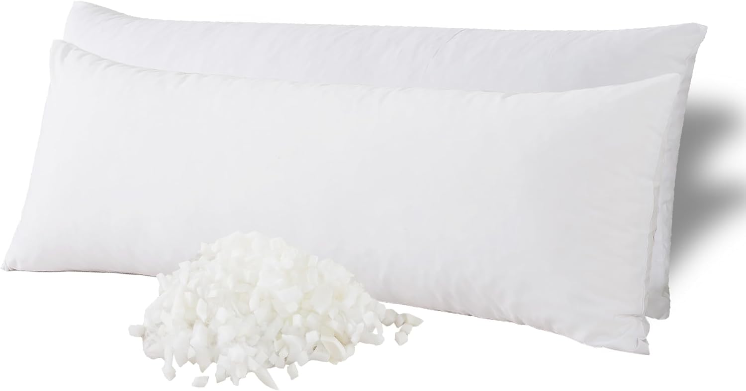 WhatsBedding Memory Foam Body Pillow with Breathable Zippered Cotton Cover, Full Body Pillow for Adults, Long Pillow for Sleeping, Firm Pil…