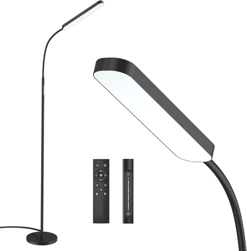 Wio-Mio Floor lamp, 15w/1000lm Bright LED Floor Lamp with Stepless Adjustable 3000K-6000K Colors and Dimmer, Remote and Touch Control…