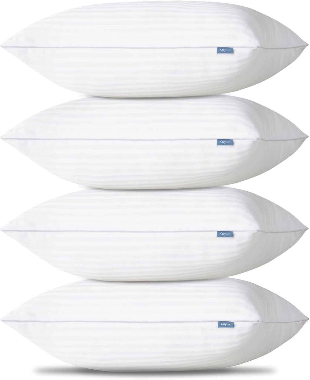 CozyLux Pillows Queen Size Set of 4, Cooling Hotel Quality Bed Pillows with Soft Down Alternative Fill for Side Back and Stomach Sleepers -…